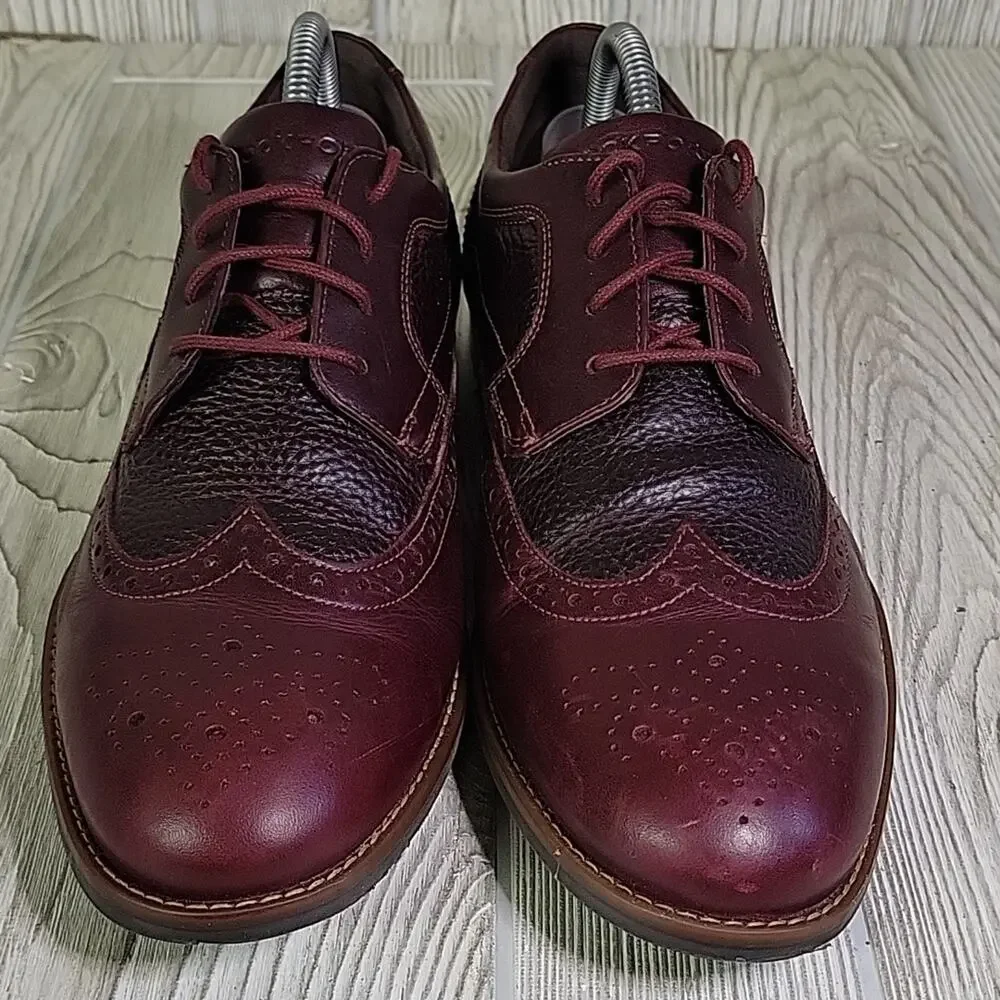 Rockport Dustin Wingtip Leather Lace Up Oxford Shoes Mens Size 9